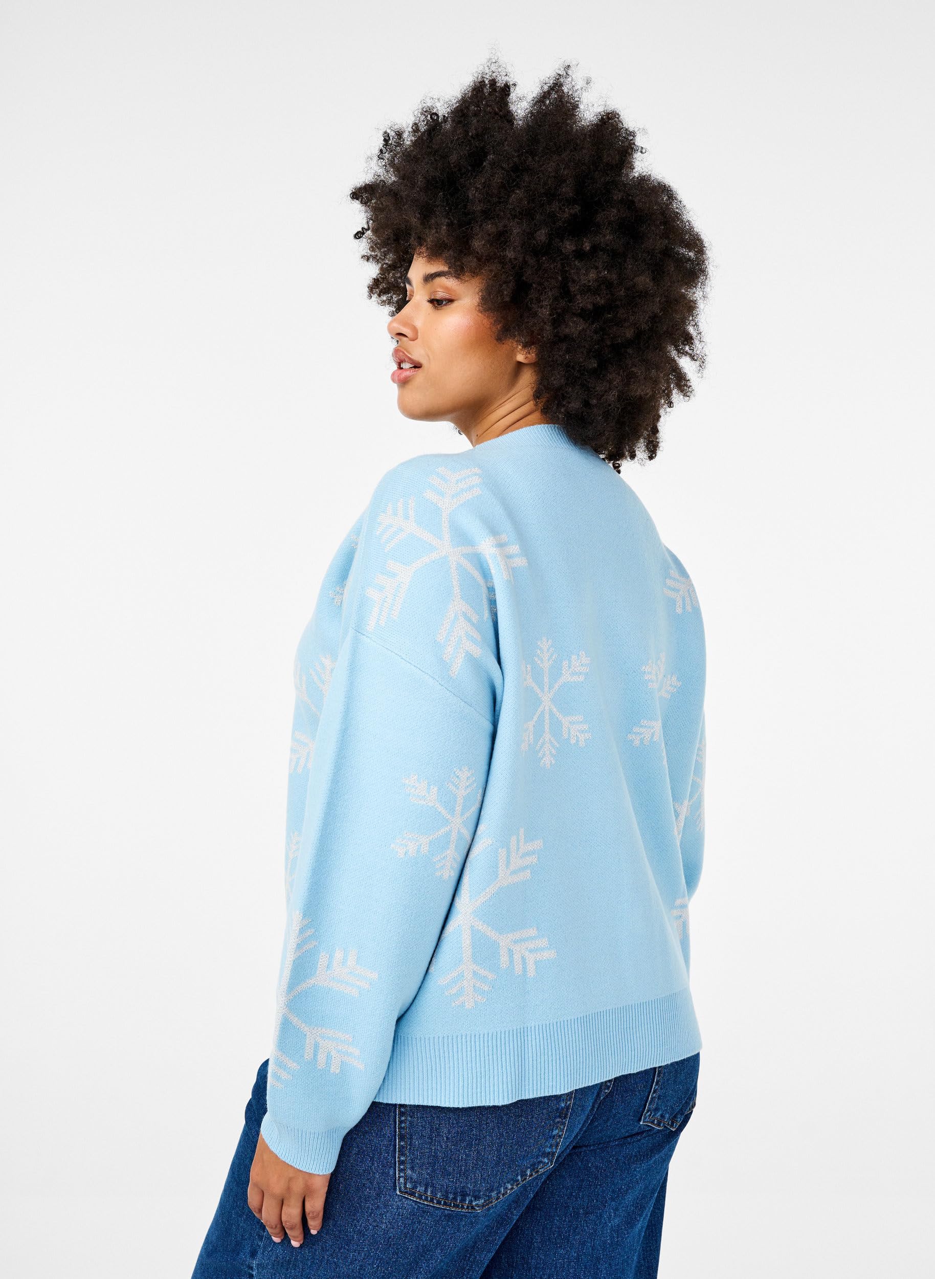Zizzi Strickjacke Weihnachten Glitzer Knöpfe