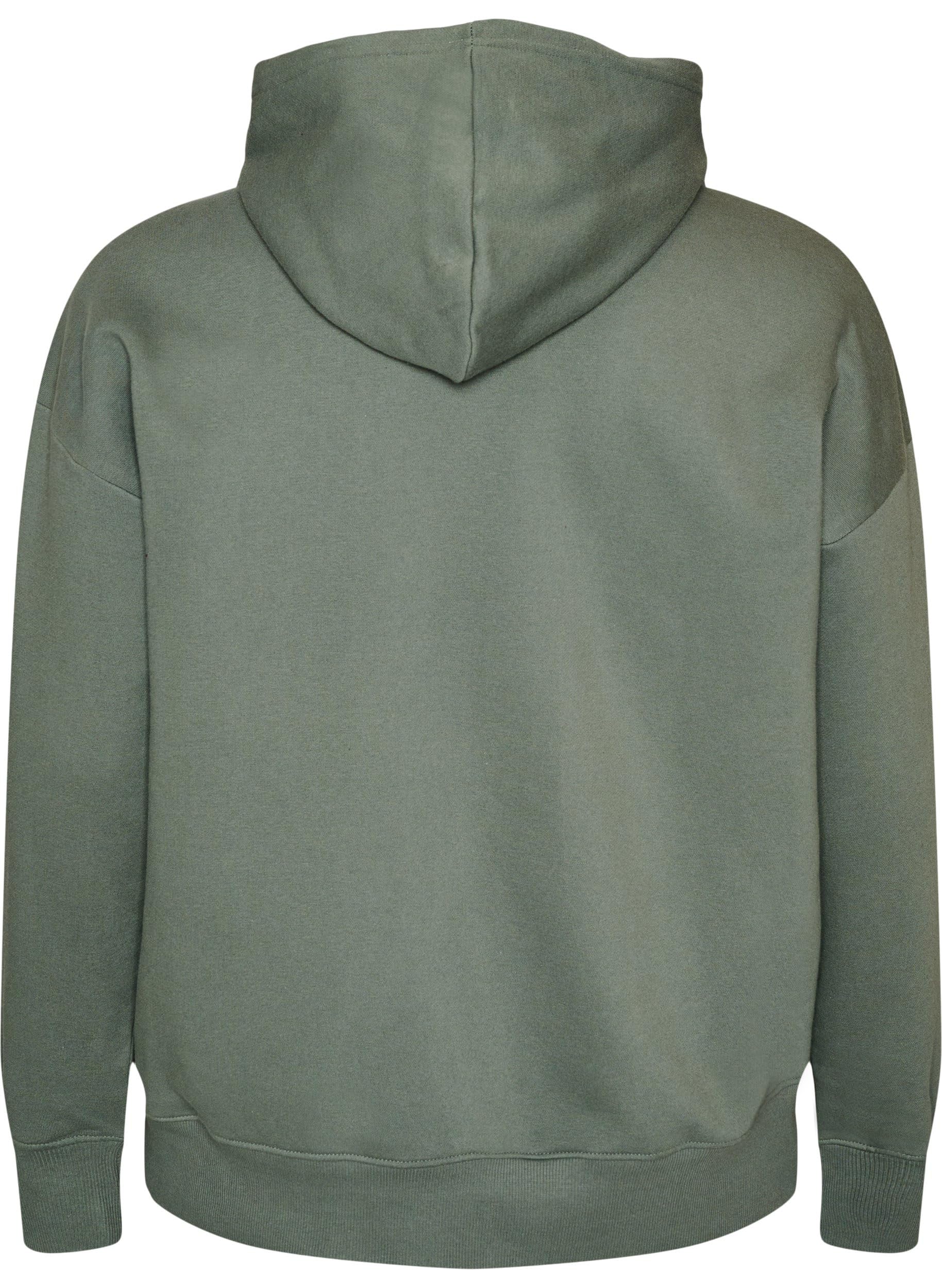 Zizzi Active Hoodie Baumwolle Raglan Brustprint Große Größen