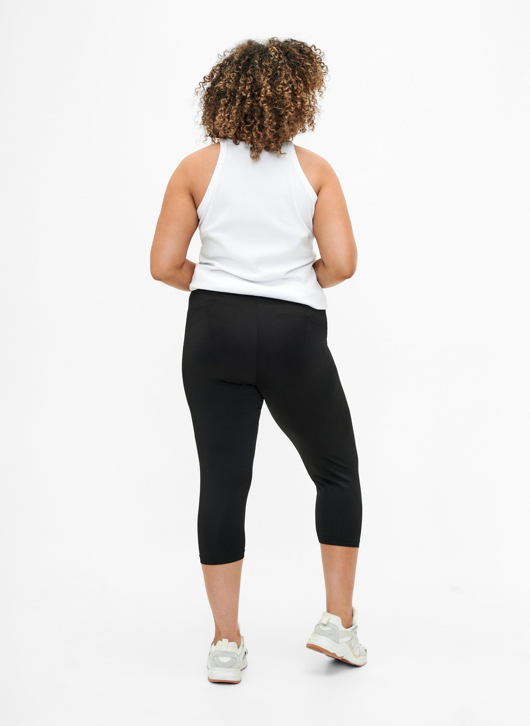 Zizzi Trousers Leggings 3/4 Basic 2er-Pack Stretch