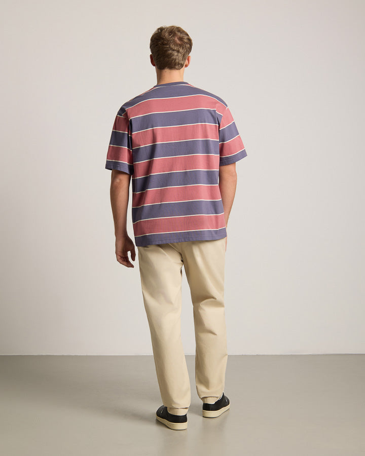 NIKIN TreeShirt Striped T-Shirt Dark Ink-Blush Oversize