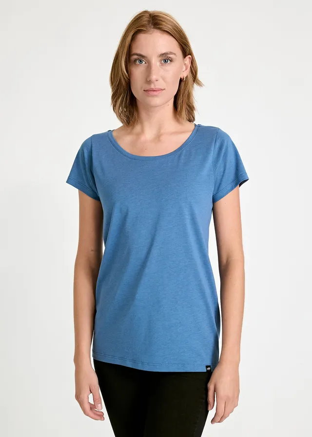 Wijld Woodshirt Lena Damen T-Shirt Bijout Blue Lyocell
