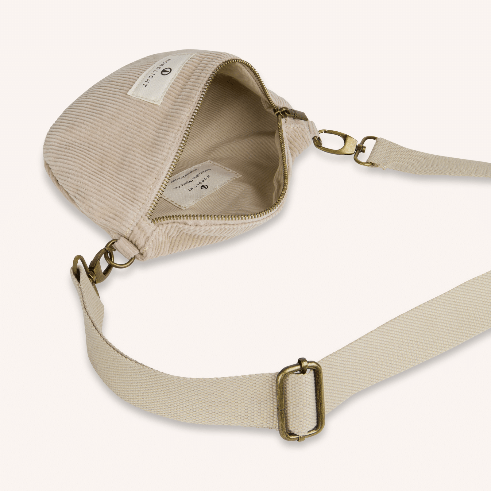 NORDLICHT Tomma Cord Bauchtasche Natur Bio-Baumwolle