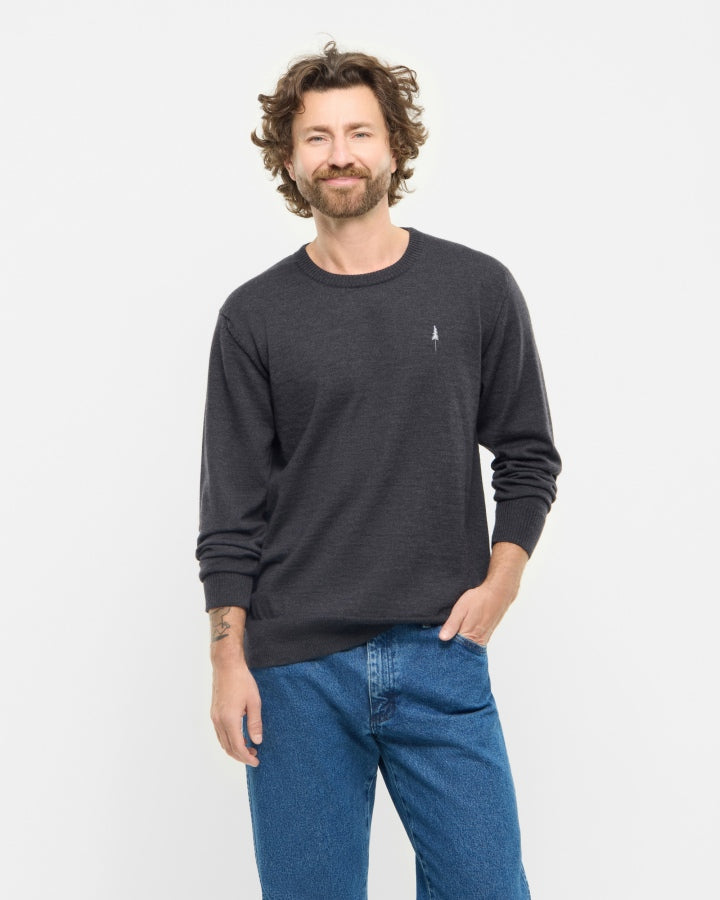 NIKIN TreePullover Merino Wool Pullover anthrazit meliert