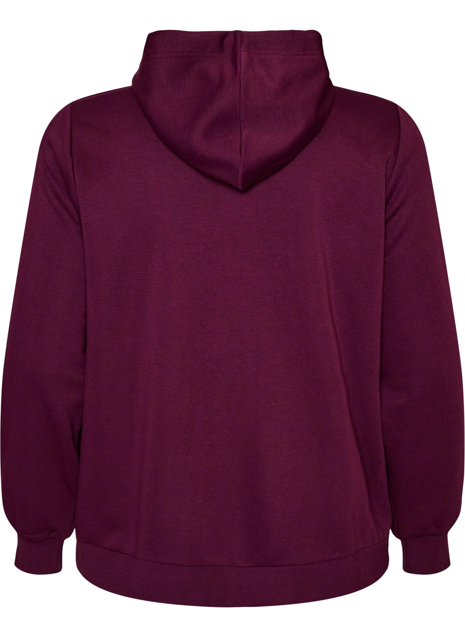 Zizzi Sweats Zip Hoodie Kapuze Balloon Fit Fleece