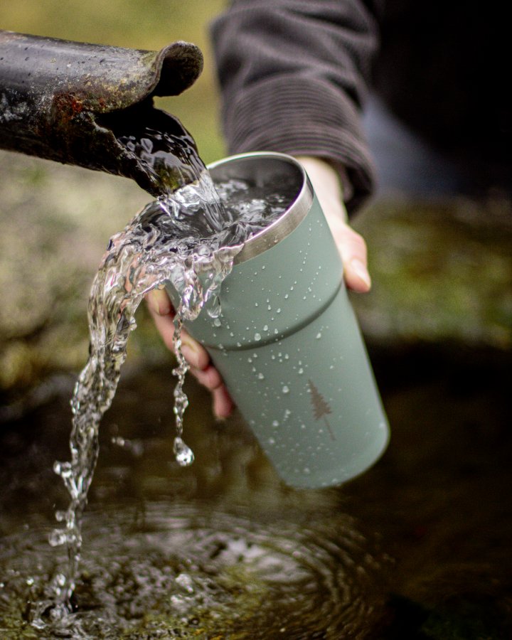 NIKIN TreeMug Outdoor Thermobecher Türkis 500ml Edelstahl