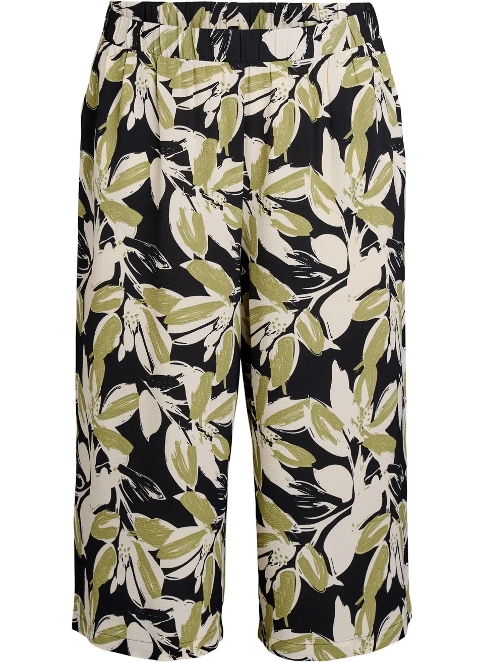 Zizzi Culotte Hose Damen Print Elastikbund
