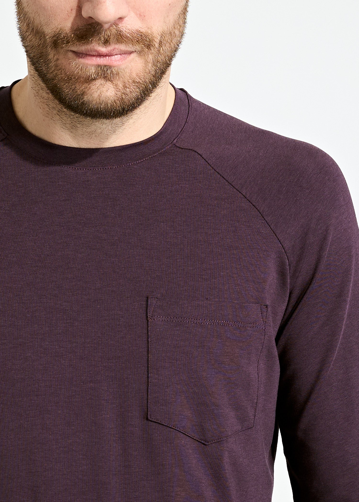 Wijld Hans Herren Langarmshirt Plum Perfect atmungsaktiv