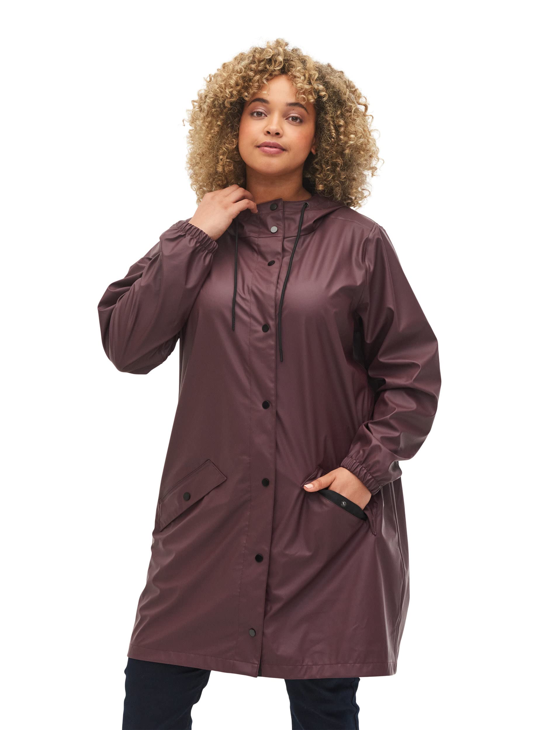 Zizzi Jackets Regenjacke Softshell mit Kapuze Große Größen