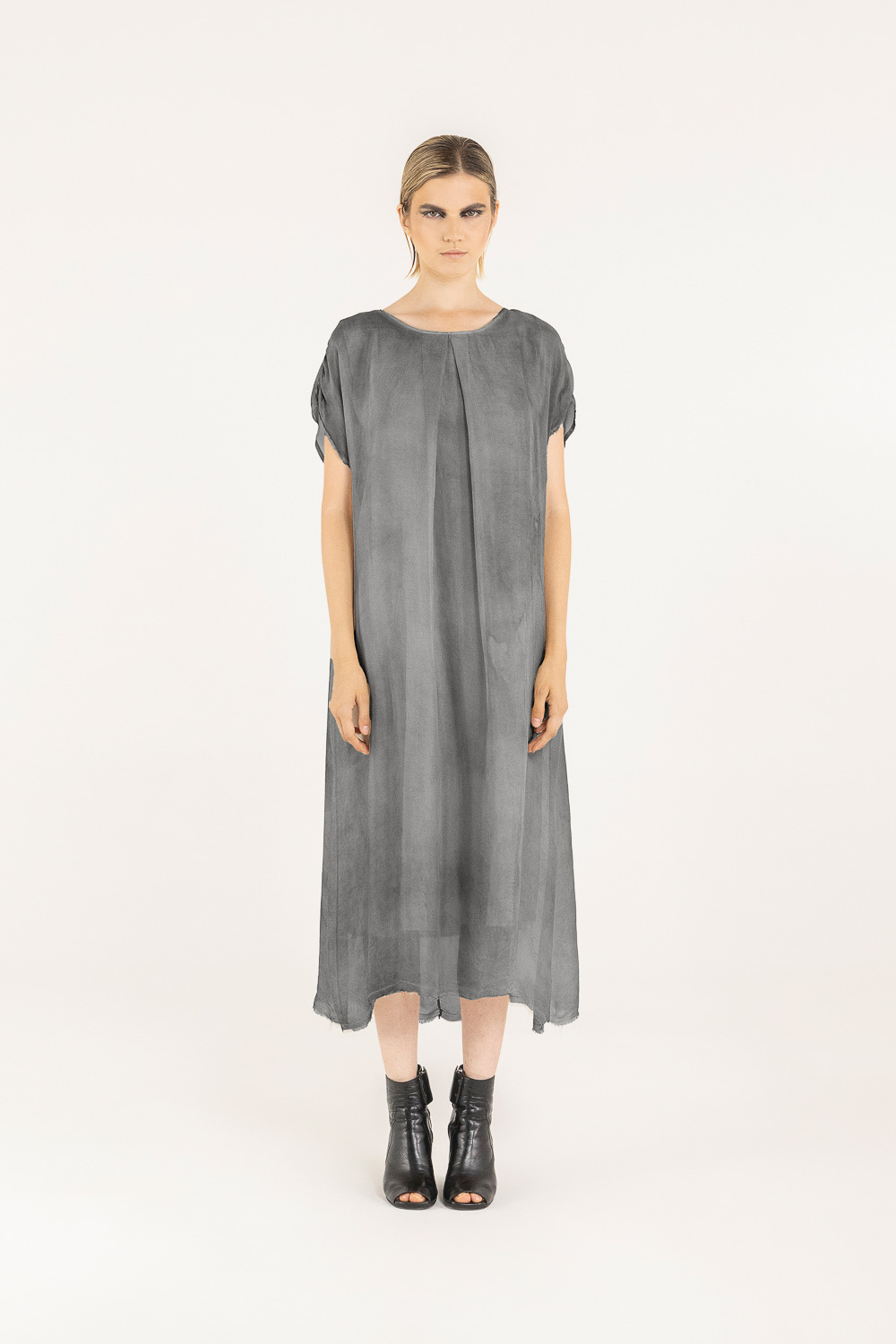 Sanctamuerte Abiti Abito Lungo Kleid Viskose-Seide lang