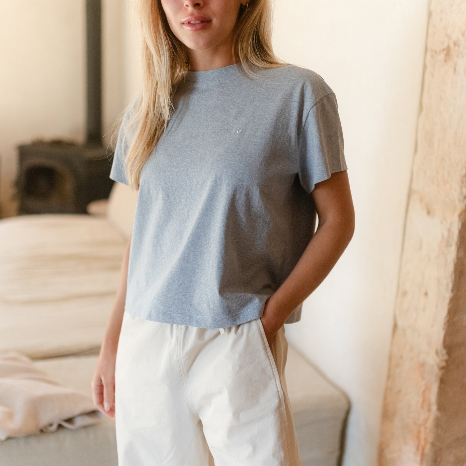 NORDLICHT Britt T-Shirt Loose Fit Bio-Baumwolle Blau