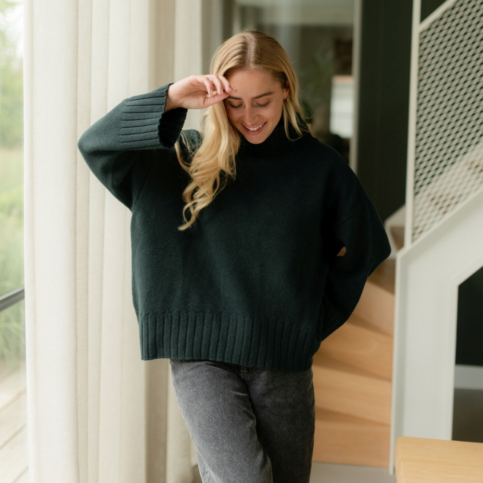 NORDLICHT Mina Wollpullover Damen Rollkragen Recyclingwolle