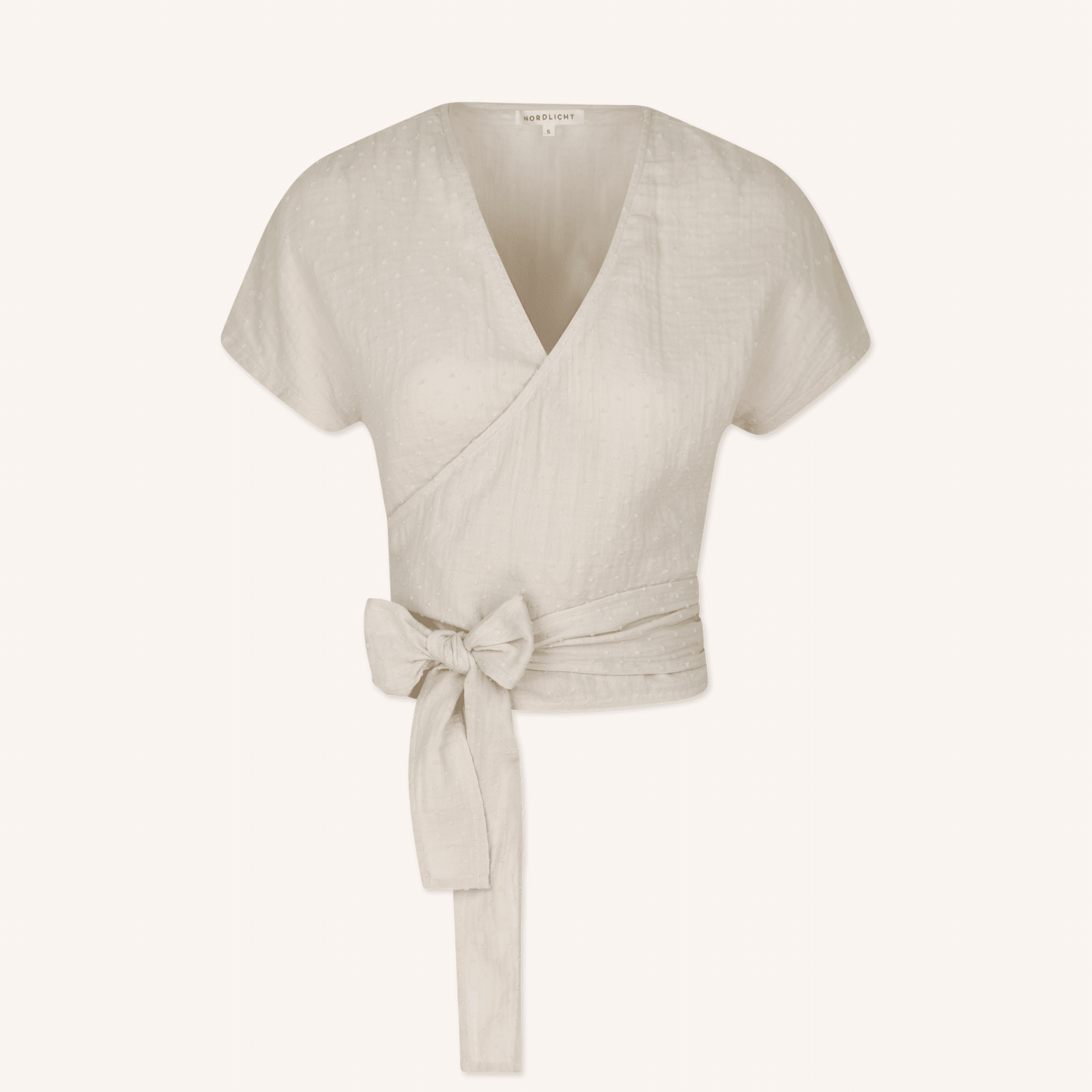 NORDLICHT Freda Kurz Wickelbluse Punkte Musselinbluse