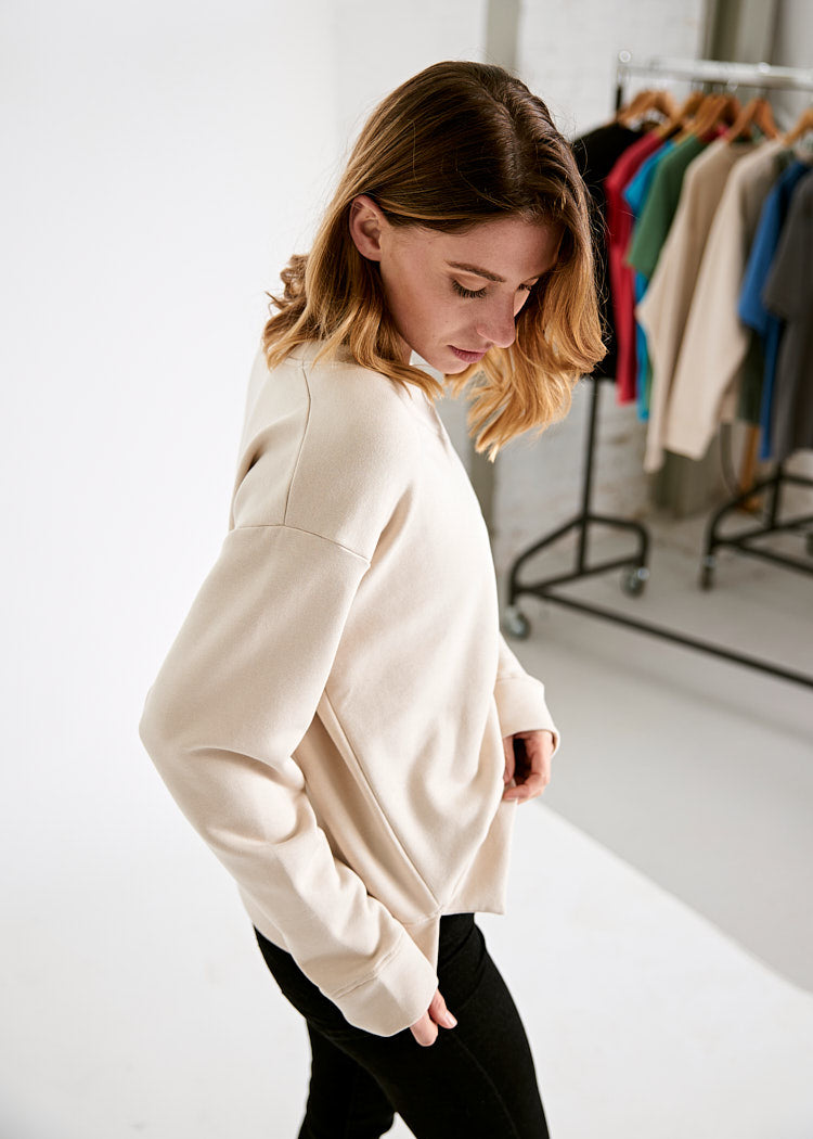 Wijld Ada Pumice Stone Damen Sweater V-Ausschnitt