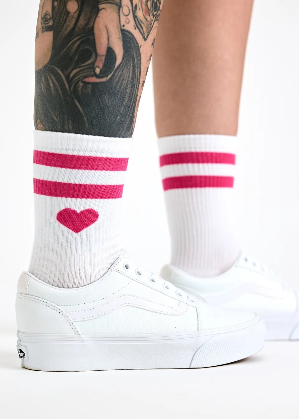 Wijld Woodsocks Tennissocken Heart White Lyocell