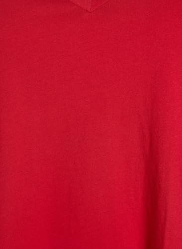 Zizzi T-Shirts & Tops T-Shirt V-Ausschnitt Spitze Bio-Baumwolle