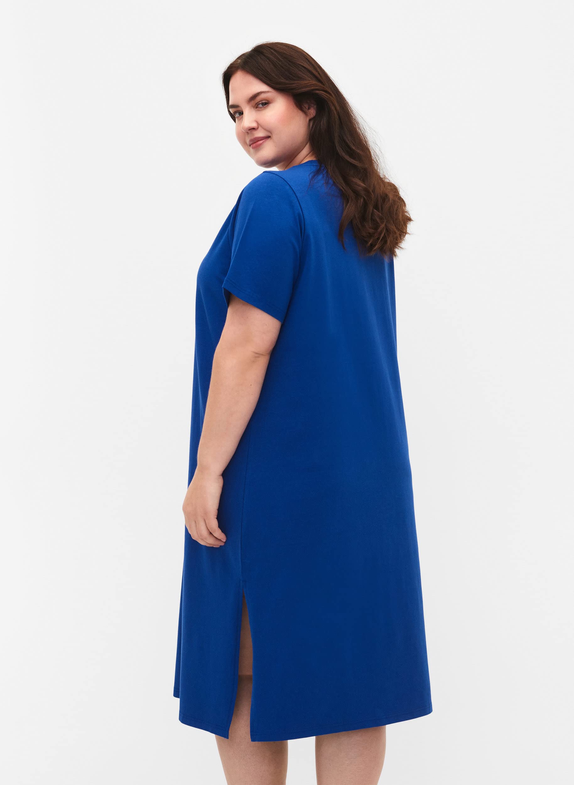 Zizzi Dresses Kleid Baumwolle kurze Ärmel Große Größen
