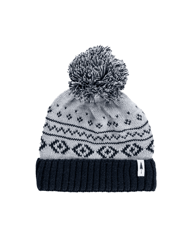 NIKIN Treeanie Norwegian Pom Pom Kindermütze Grau Bommel