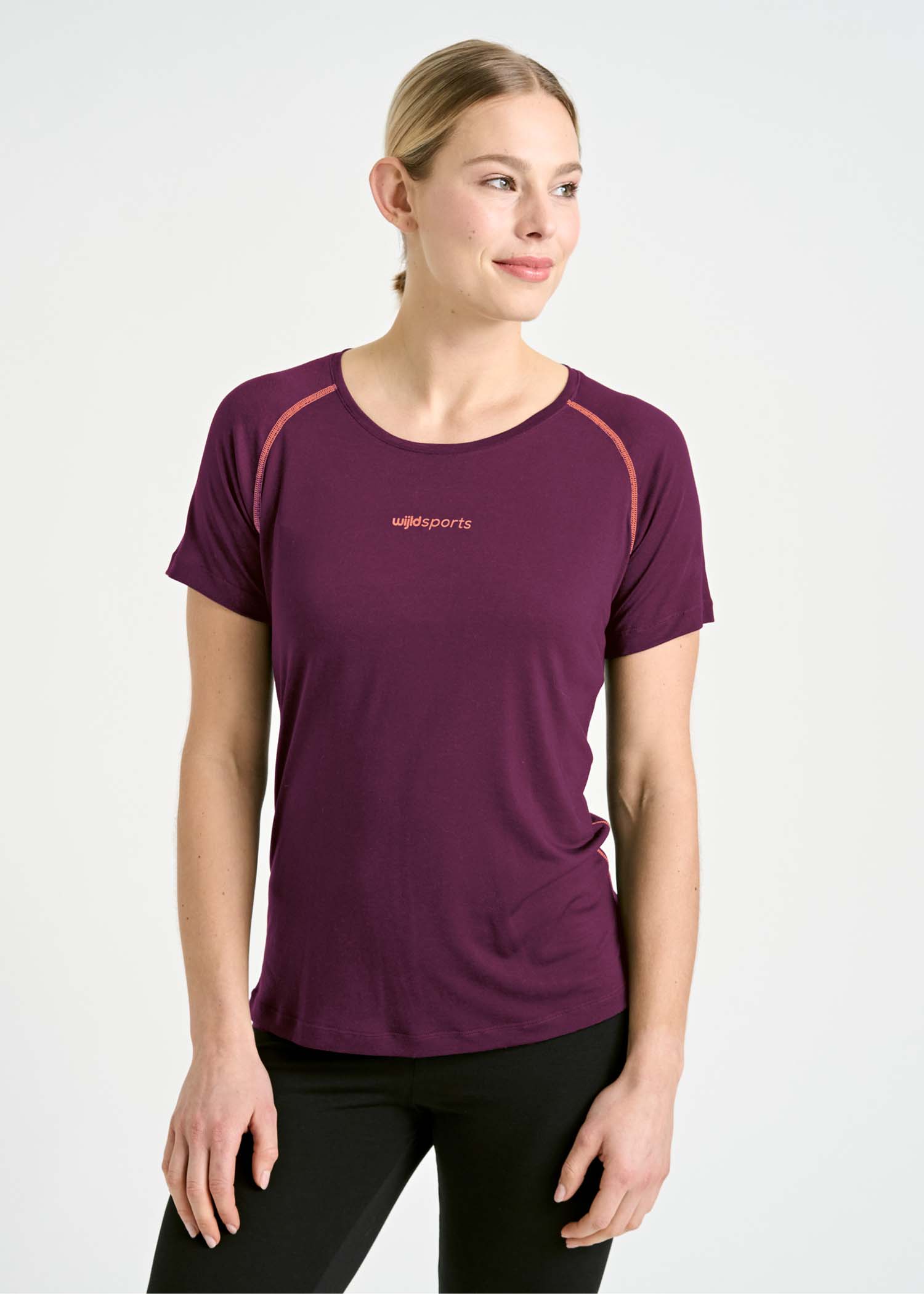 Wijld Fanny Purple Coral Damen Sportshirt Lyocell
