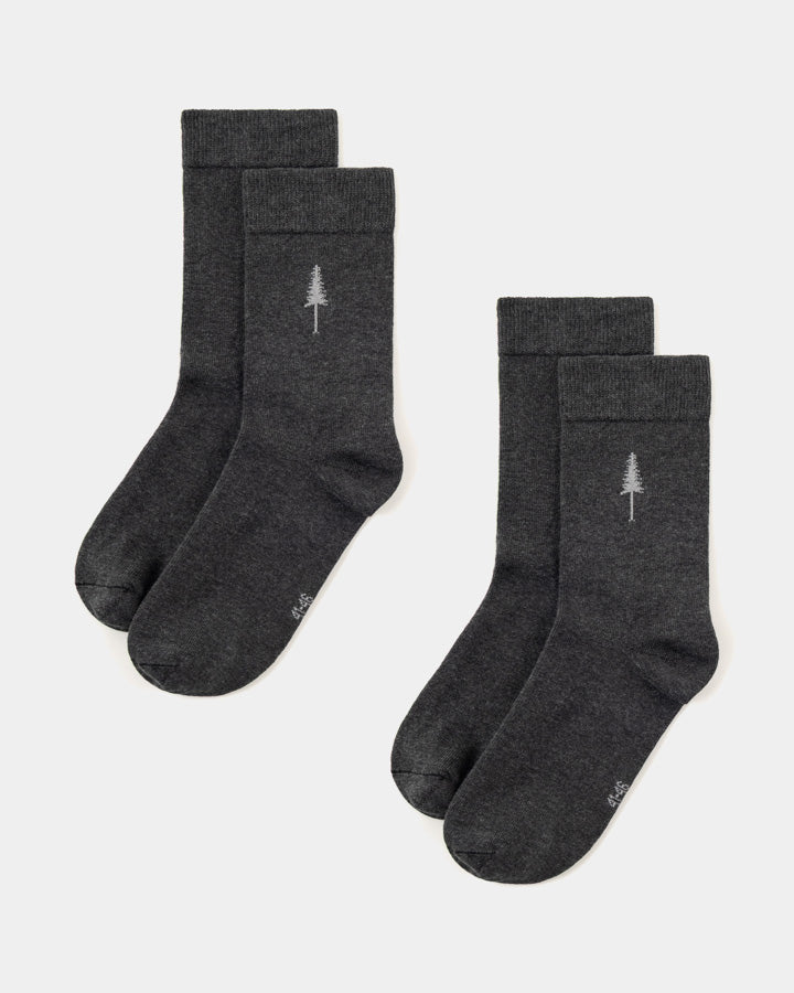 NIKIN TreeSocks Standard Socken dunkelanthrazit 2er Bundle