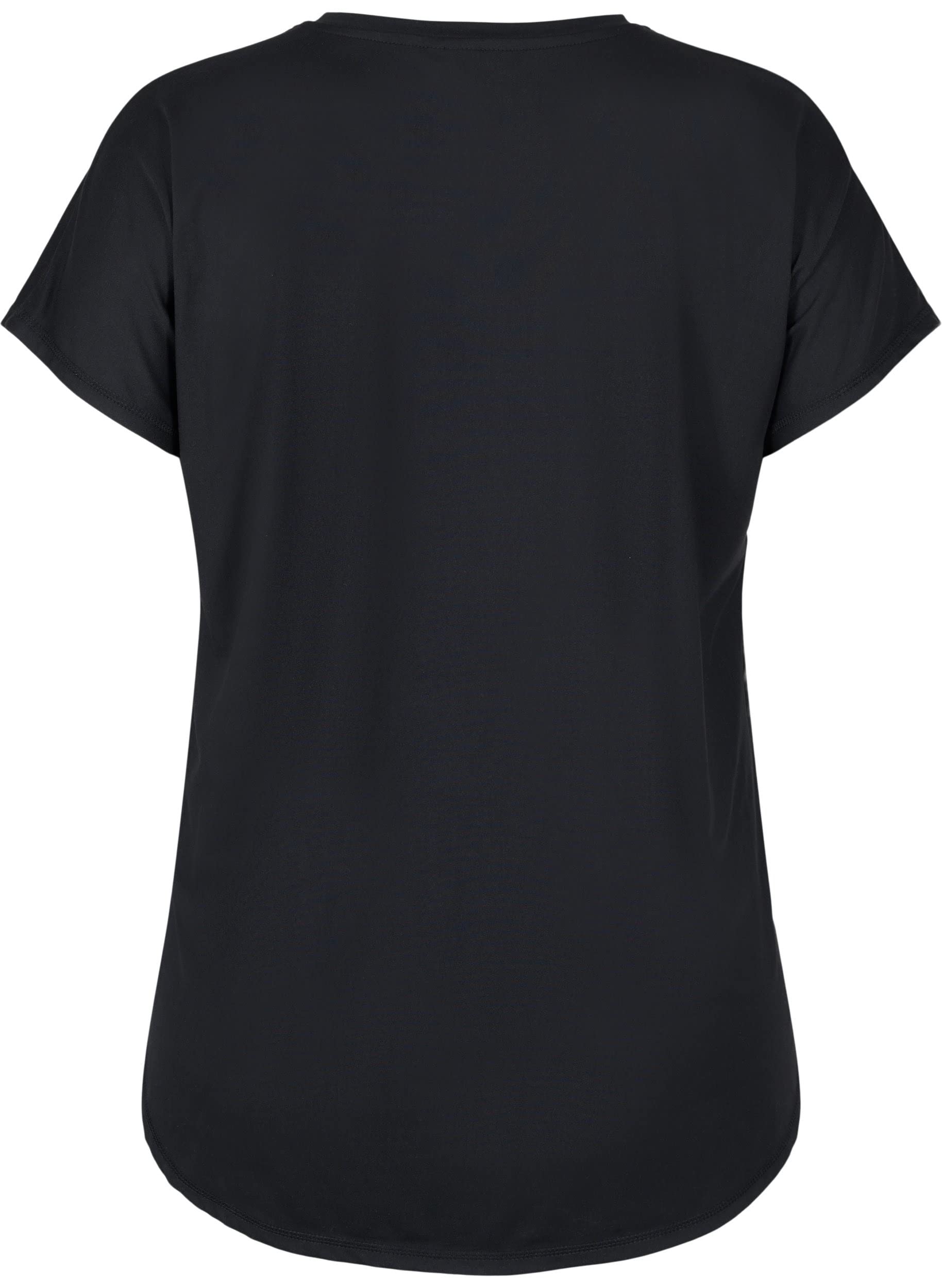 Zizzi Active T-Shirt Kurzarm Schwarz Große Größen
