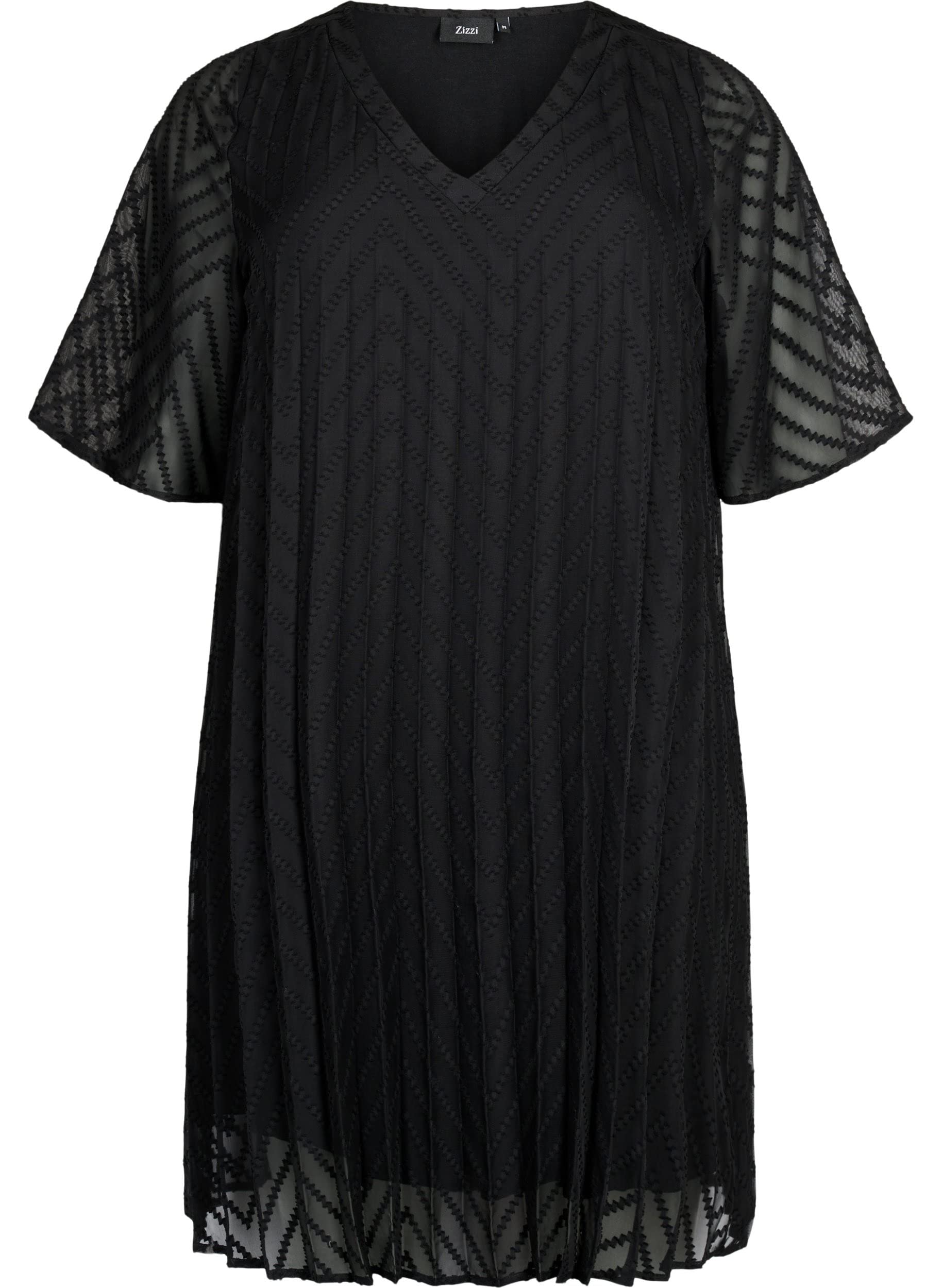 Zizzi Kleid Midi Blumenprint V-Ausschnitt Große Größen
