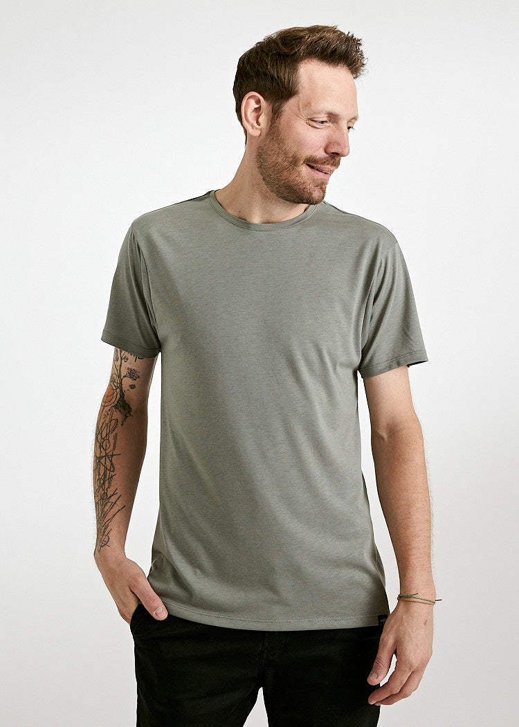 Wijld Woodshirt Alex T-Shirt Agave Green Regular Holz