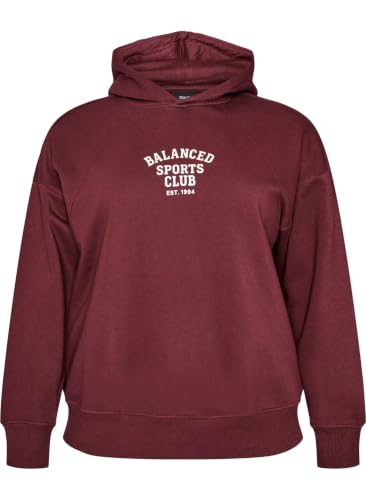 Zizzi Active Hoodie Baumwolle Raglan Kapuze Große Größen