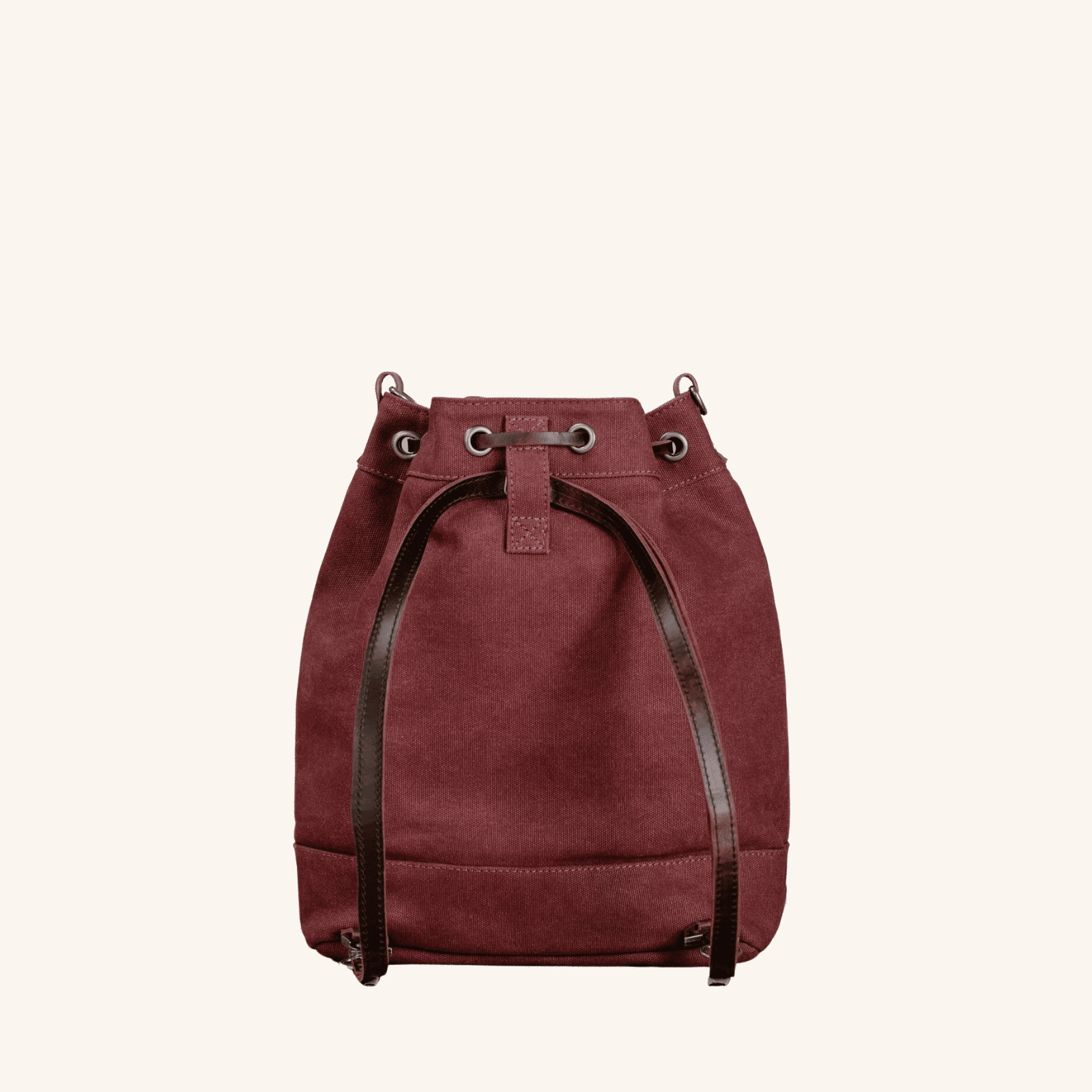 NORDLICHT Janna Beuteltasche Bordeaux Rot Segeltuch