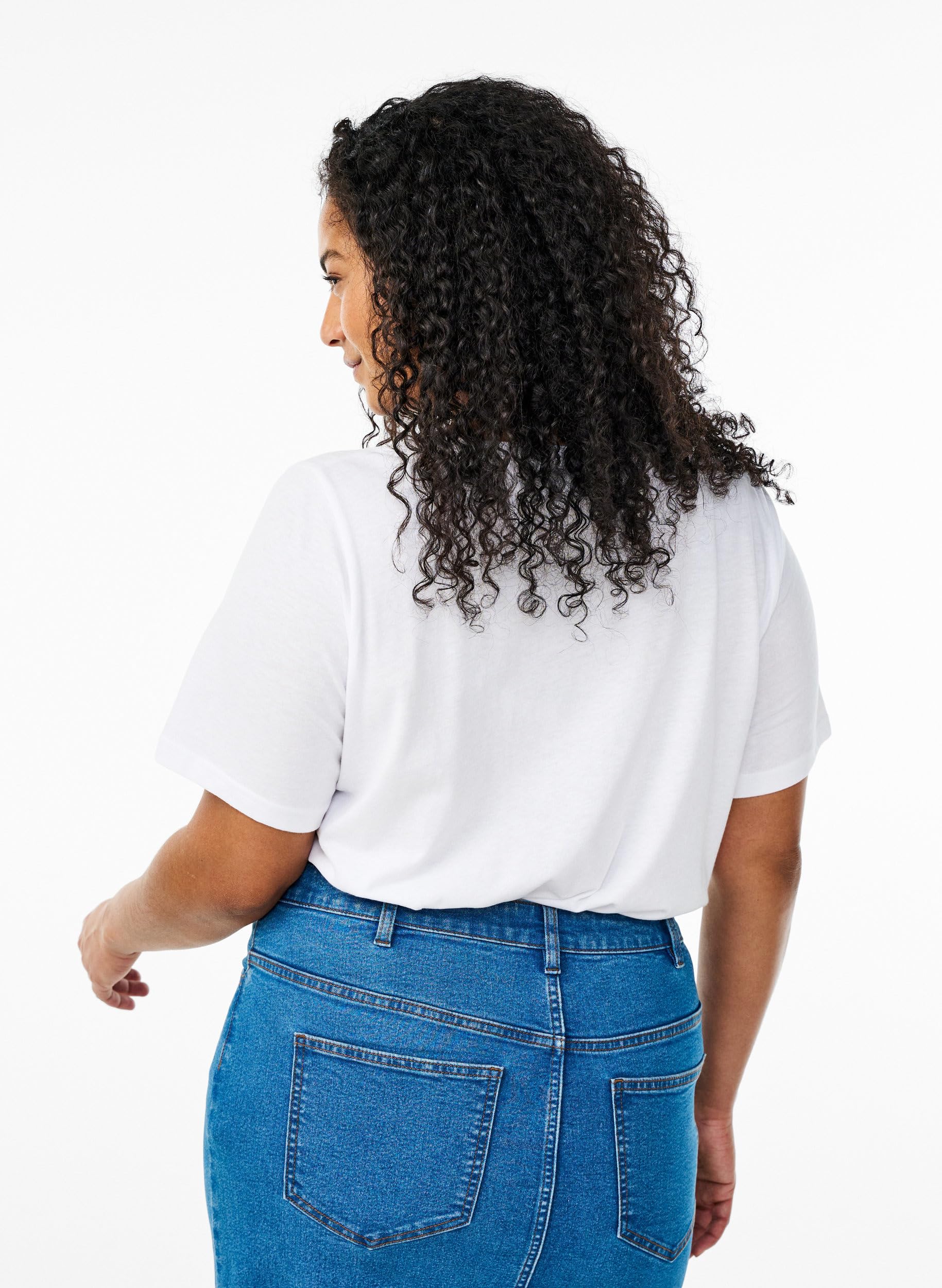 Zizzi Flash by T-Shirt V-Ausschnitt 2er-Pack Große Größen
