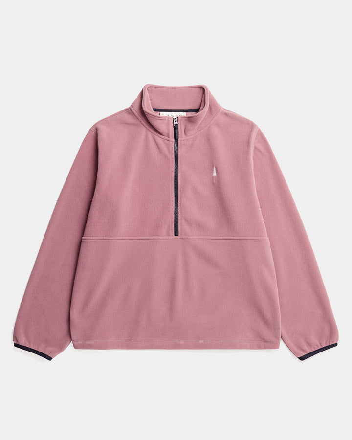 NIKIN TreeFleece Quarter Zip Damen Pullover Astrodust Fleece
