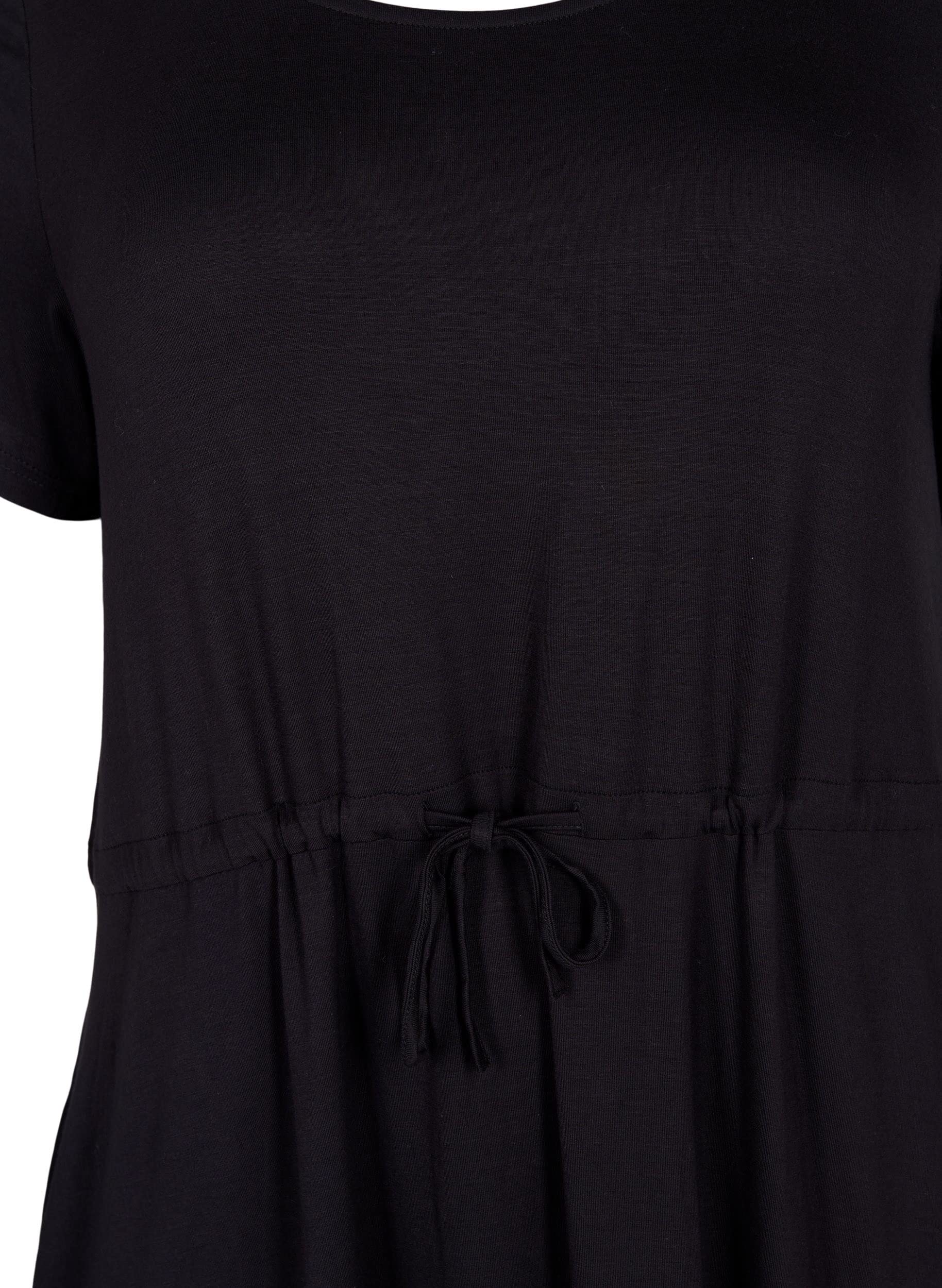 Zizzi Tunika Damen Baumwolle Kurzarm Große Größen Taschen