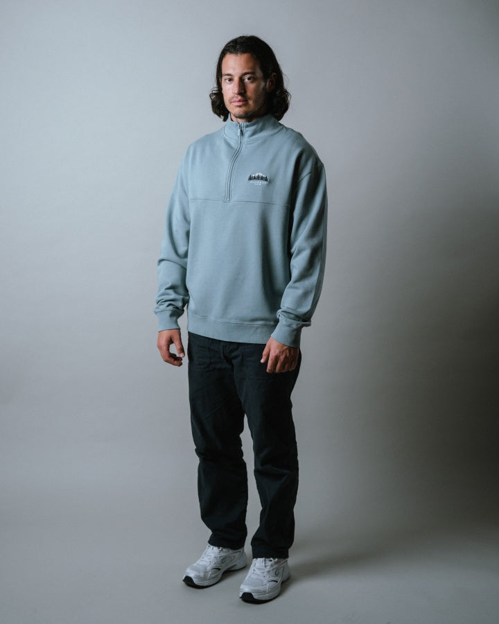 NIKIN TreeSweater Muntogna Quarter Zip Pullover Elemental Blue