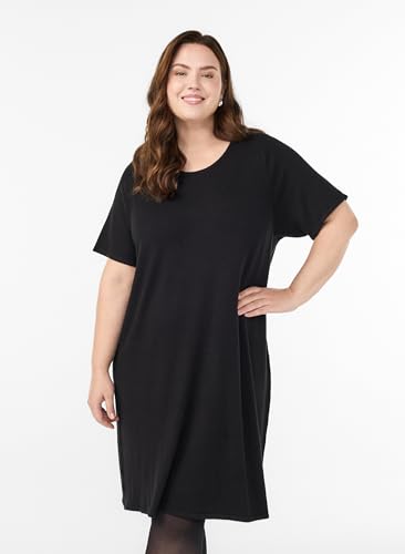 Zizzi Strickkleid Damen Kurzarm Viskose 50-52 große Größen