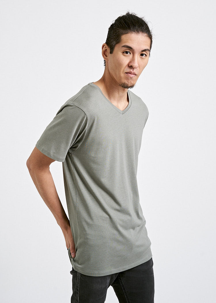 Wijld Alex V-Ausschnitt Woodshirt Herren Agave Green