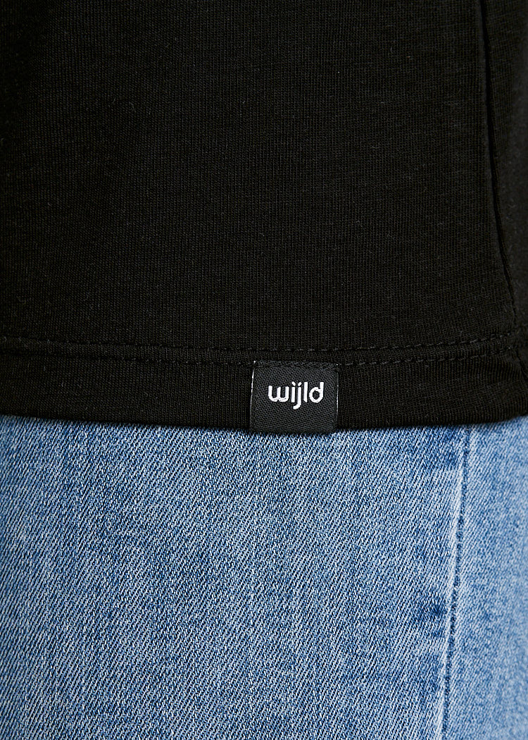 Wijld Lena Black Woodshirt Damen Schwarz Bio