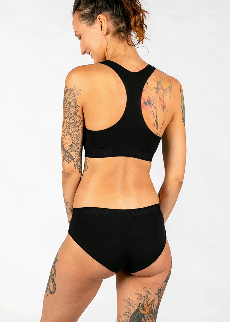 Wijld Marcy Black Damen Bustier Lyocell Bügellos