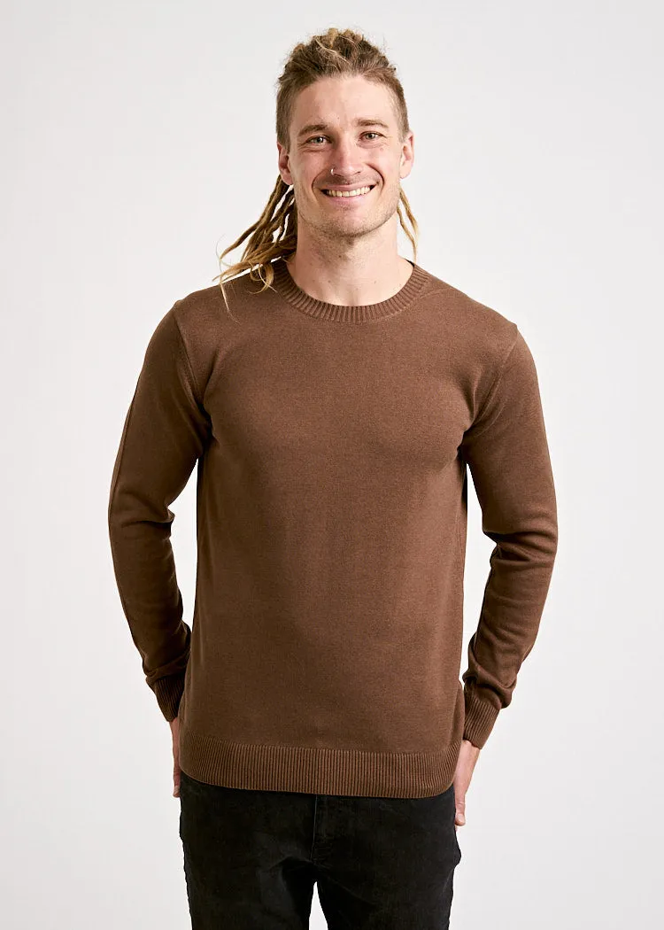 Wijld Rain Drum Strickpullover Herren Feinstrick aus Holz