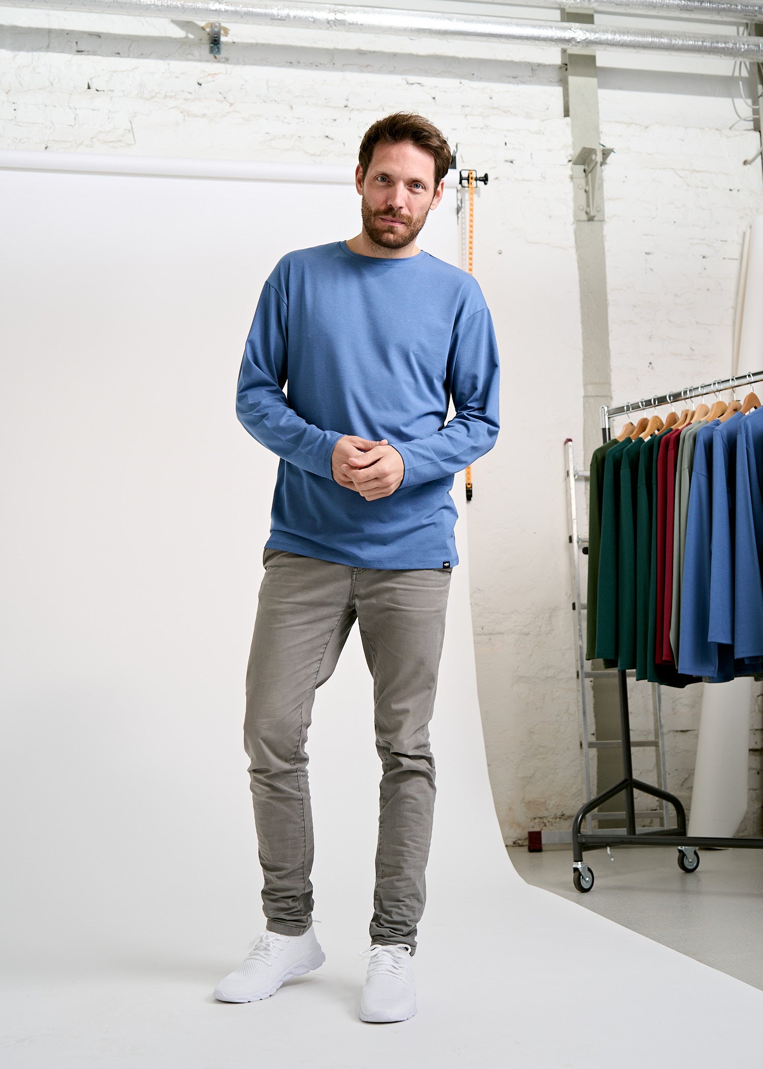 Wijld Longsleeves Chris Herren Langarmshirt Bijou Blue Holz