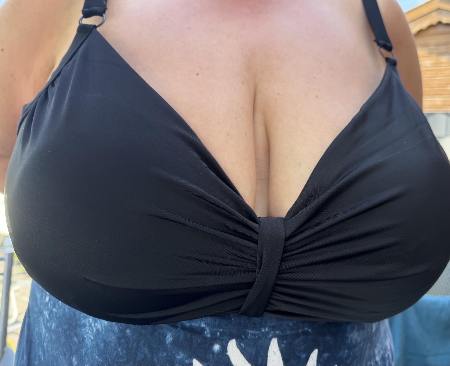 Swim by Zizzi Bikini-BH Bügel Drapierung Gr 42 Schwarz