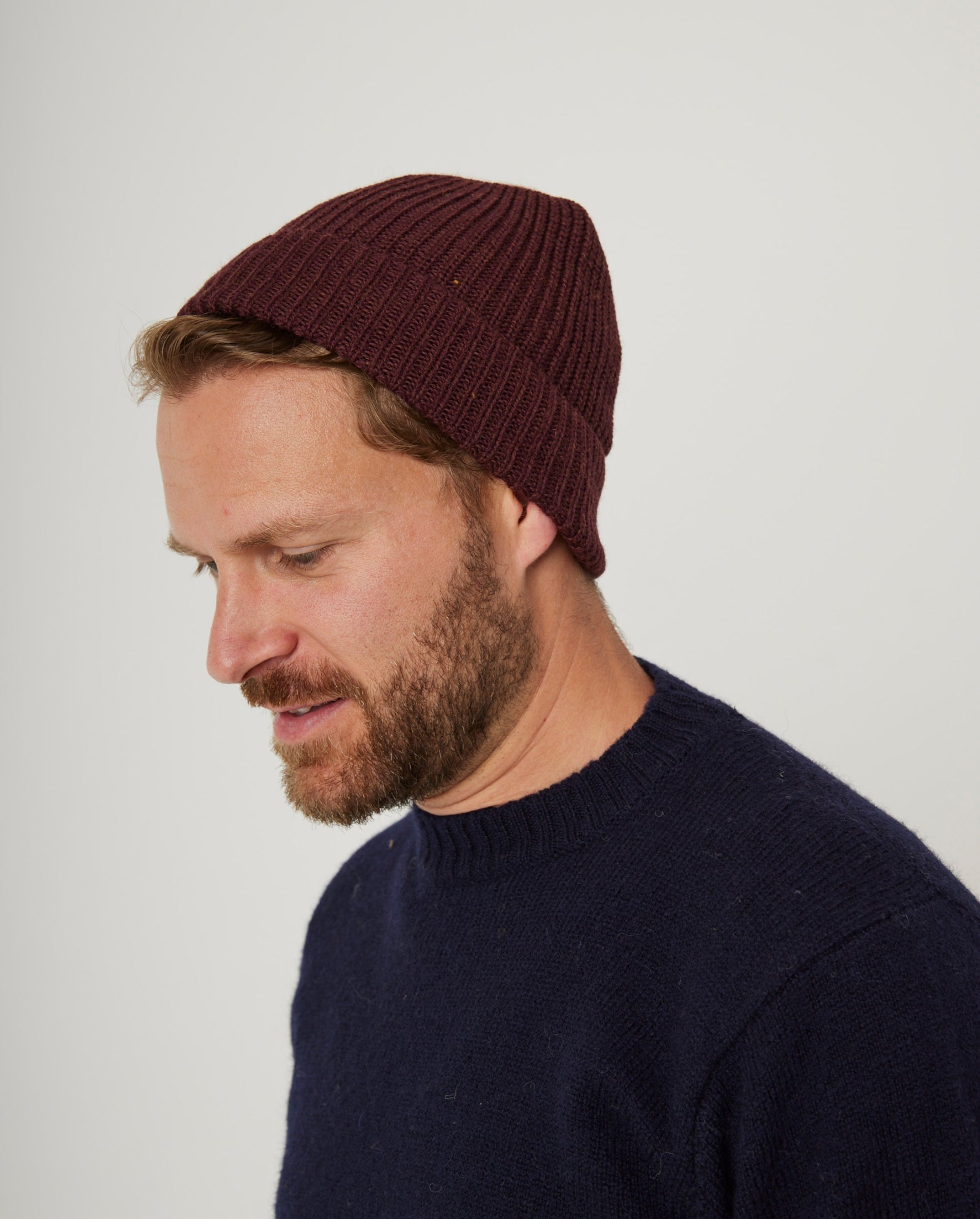 Peregrine Porter Ribbed Beanie Mütze Oak Merinowolle