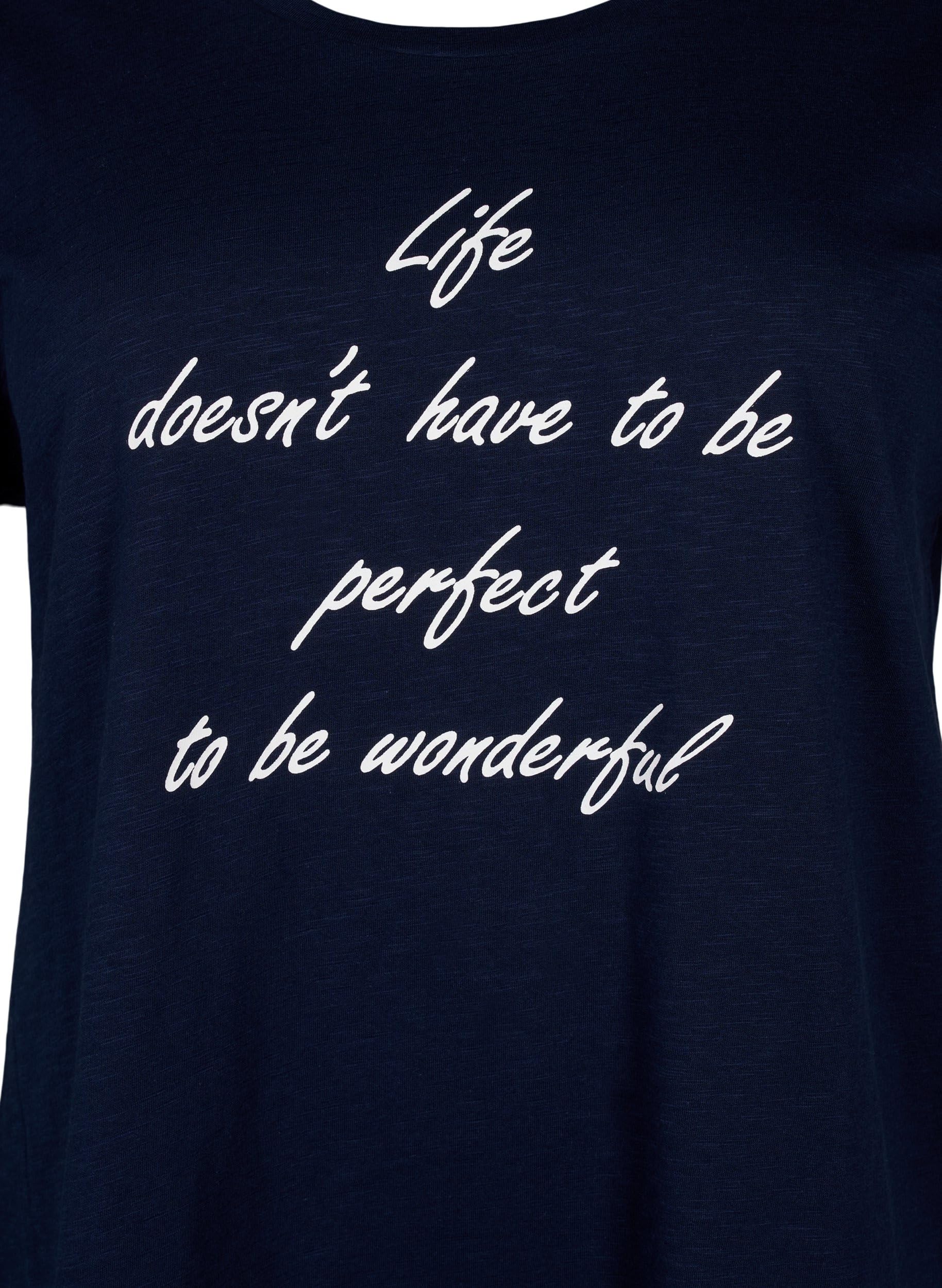 Zizzi T-Shirts & Tops T-Shirt Bio-Baumwolle Print Rundhals