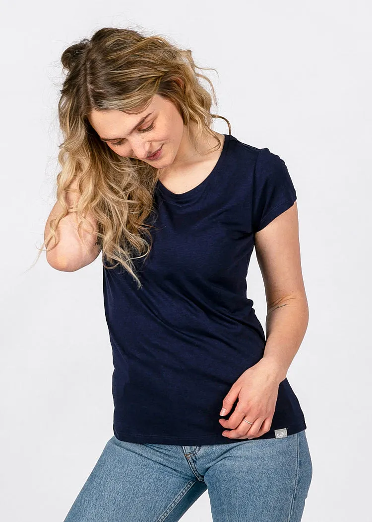 Wijld Sarah Woodshirt Damen Maritim Blue Lyocell
