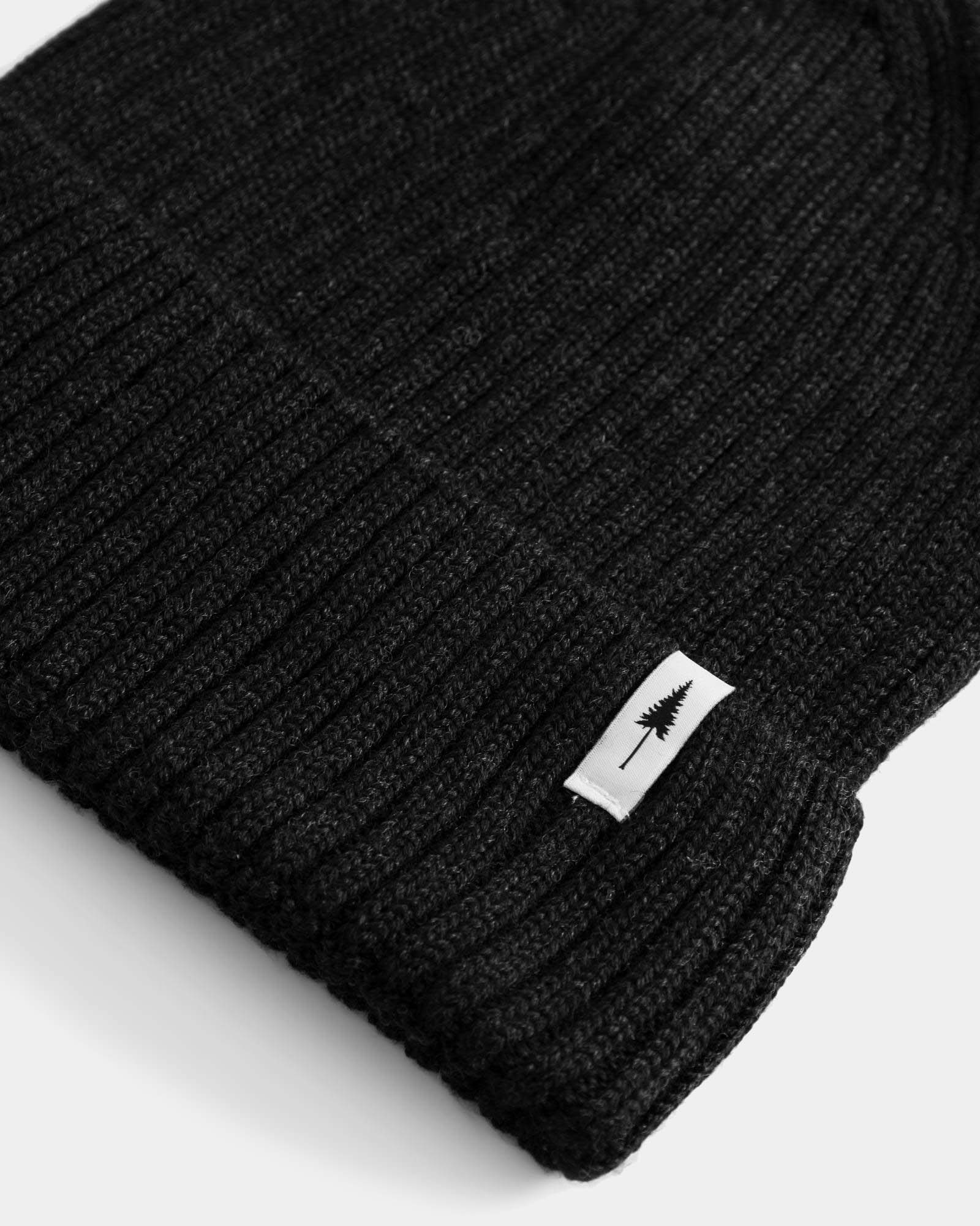 NIKIN Treeanie Merino Mütze Black Mel One Size