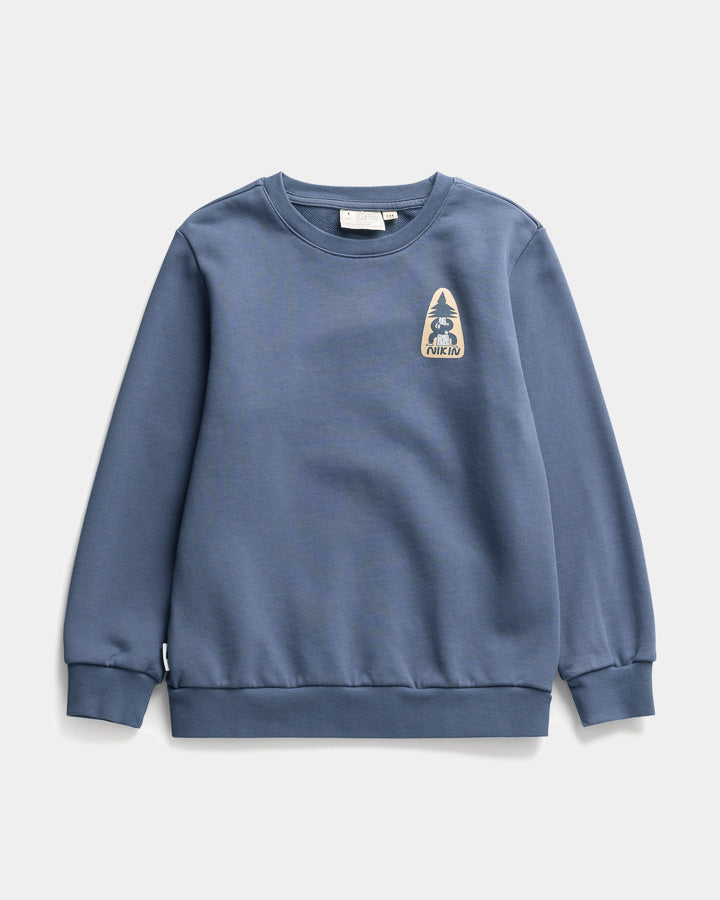 NIKIN TreeSweater Anniversary Kids Pullover Slate Blue Bio-Baumwolle