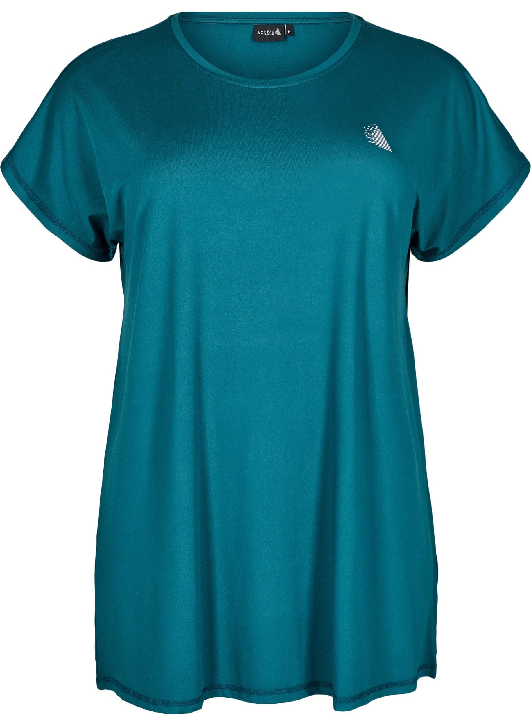 Zizzi Activewear Sport T-Shirt Schwarz Lang Loose Fit