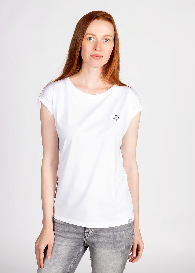 Wijld Elena WoodShirt Damen Friedensshirt Slim Lyocell