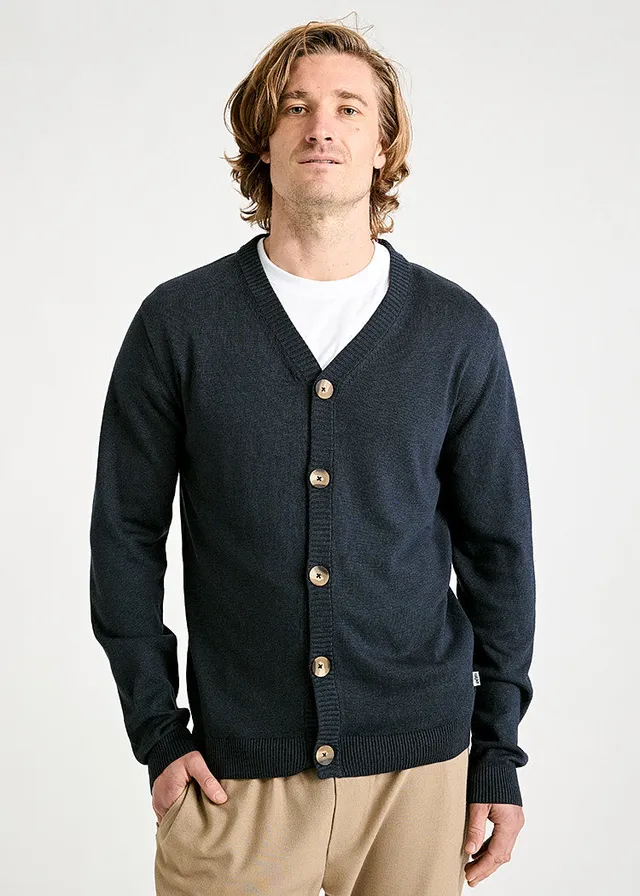 Wijld Samuel Strick-Cardigan Herren Blue Indigo