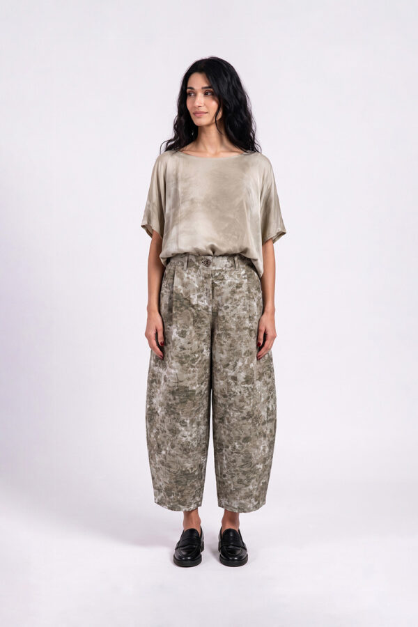 Sanctamuerte Pantaloni Linea Morbida Hose Jacquard Blumen