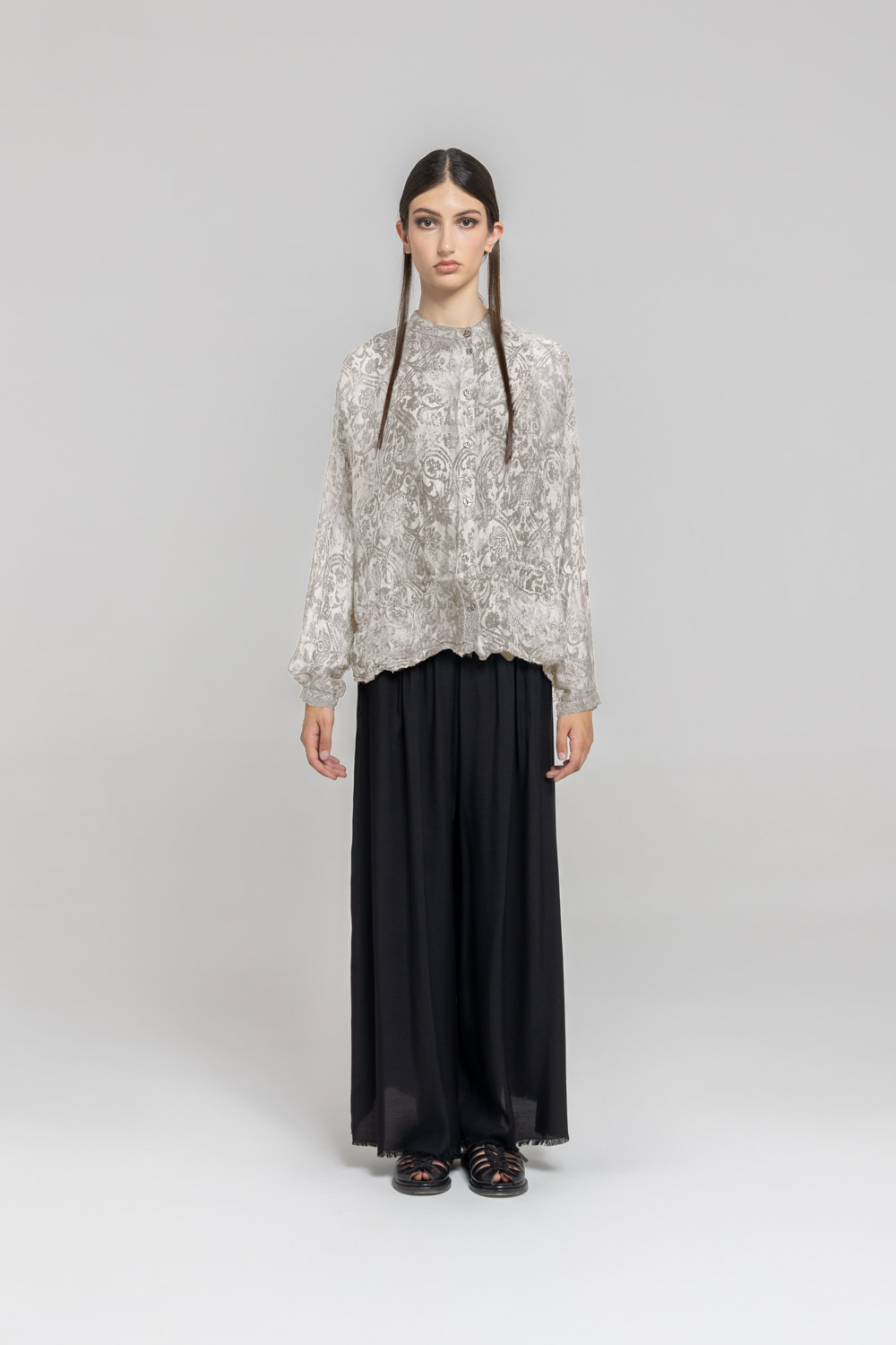 Sanctamuerte Camicie Camicia Over Bluse Viskose-Seide kurz