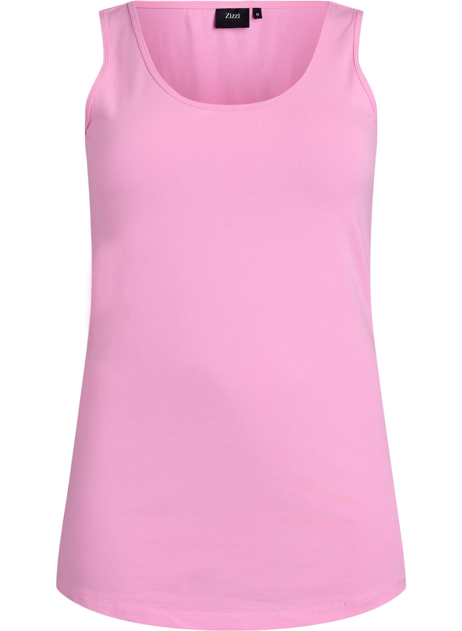 Zizzi Top Basic Baumwolle Schwarz Tanktop